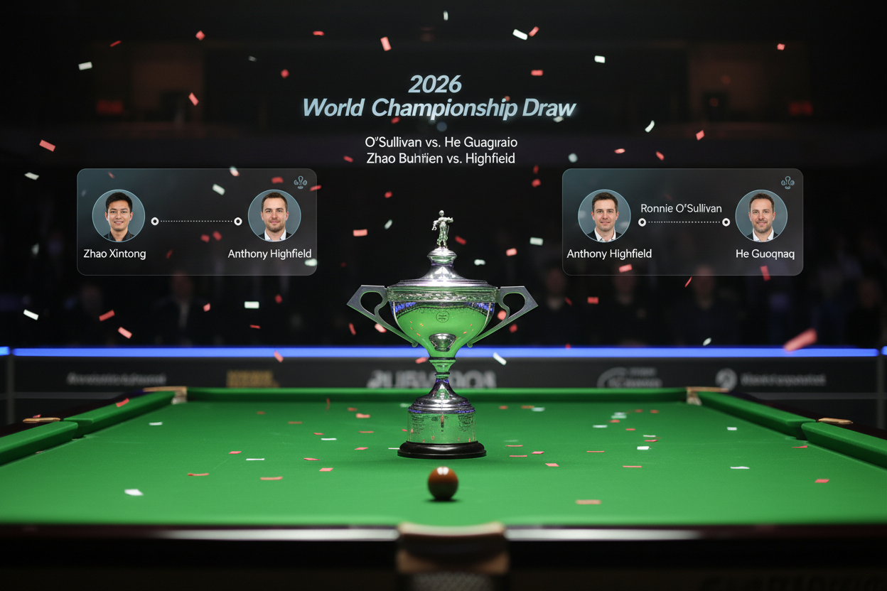 2026 Halo World Championship Draw: Zhao Xintong Meets Highfield, O'Sullivan Faces He Guoqiang
