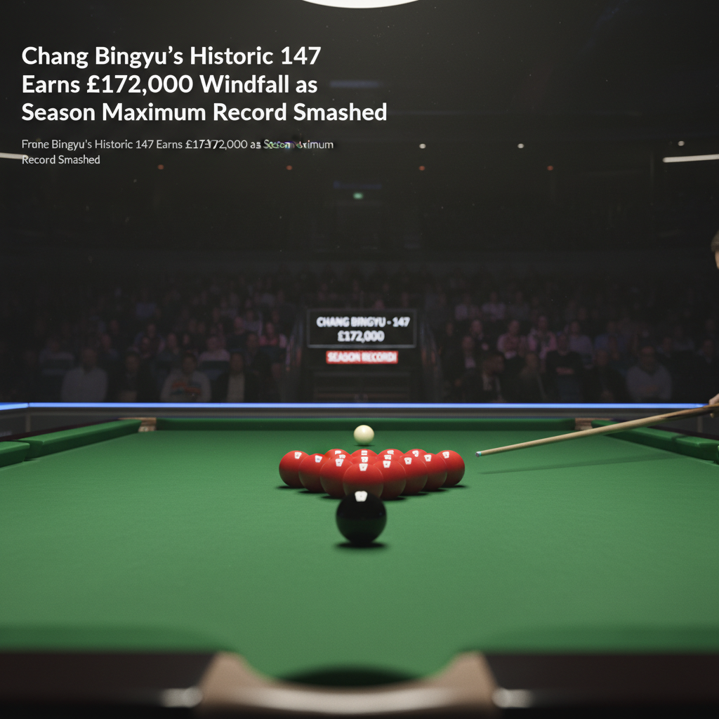 Chang Bingyu's Historic 147 Earns £172,000 Windfall as Season Maximum Record Smashed