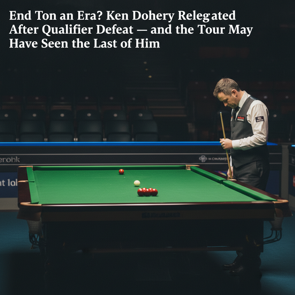 End of an Era? Ken Doherty Relegated After Qualifier Defeat — and the Tour May Have Seen the Last of Him