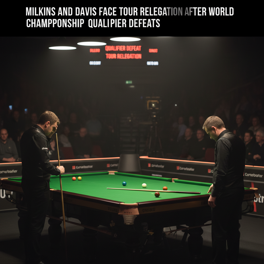 Milkins and Davis Face Tour Relegation After World Championship Qualifier Defeats