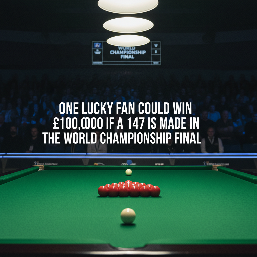 One Lucky Fan Could Win £100,000 If a 147 Is Made in the World Championship Final