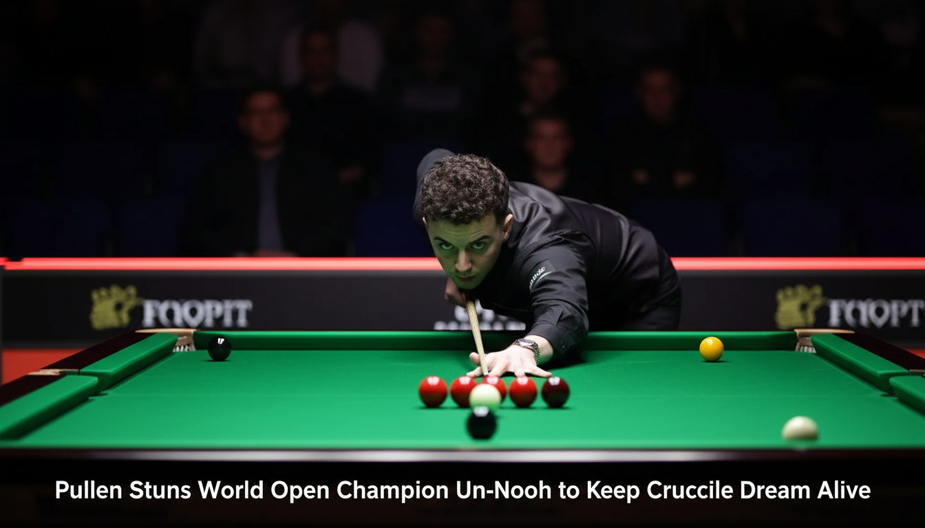 Pullen Stuns World Open Champion Un-Nooh to Keep Crucible Dream Alive