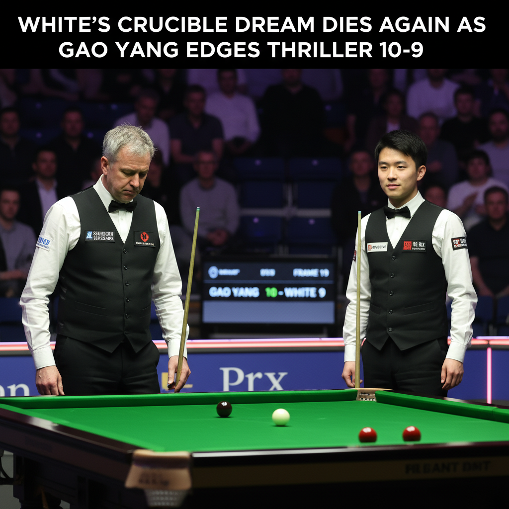 White's Crucible Dream Dies Again as Gao Yang Edges Thriller 10-9
